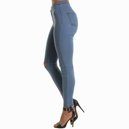 Loom & Soul Women’s High-Waist Stretch Skinny Ripped Jeans