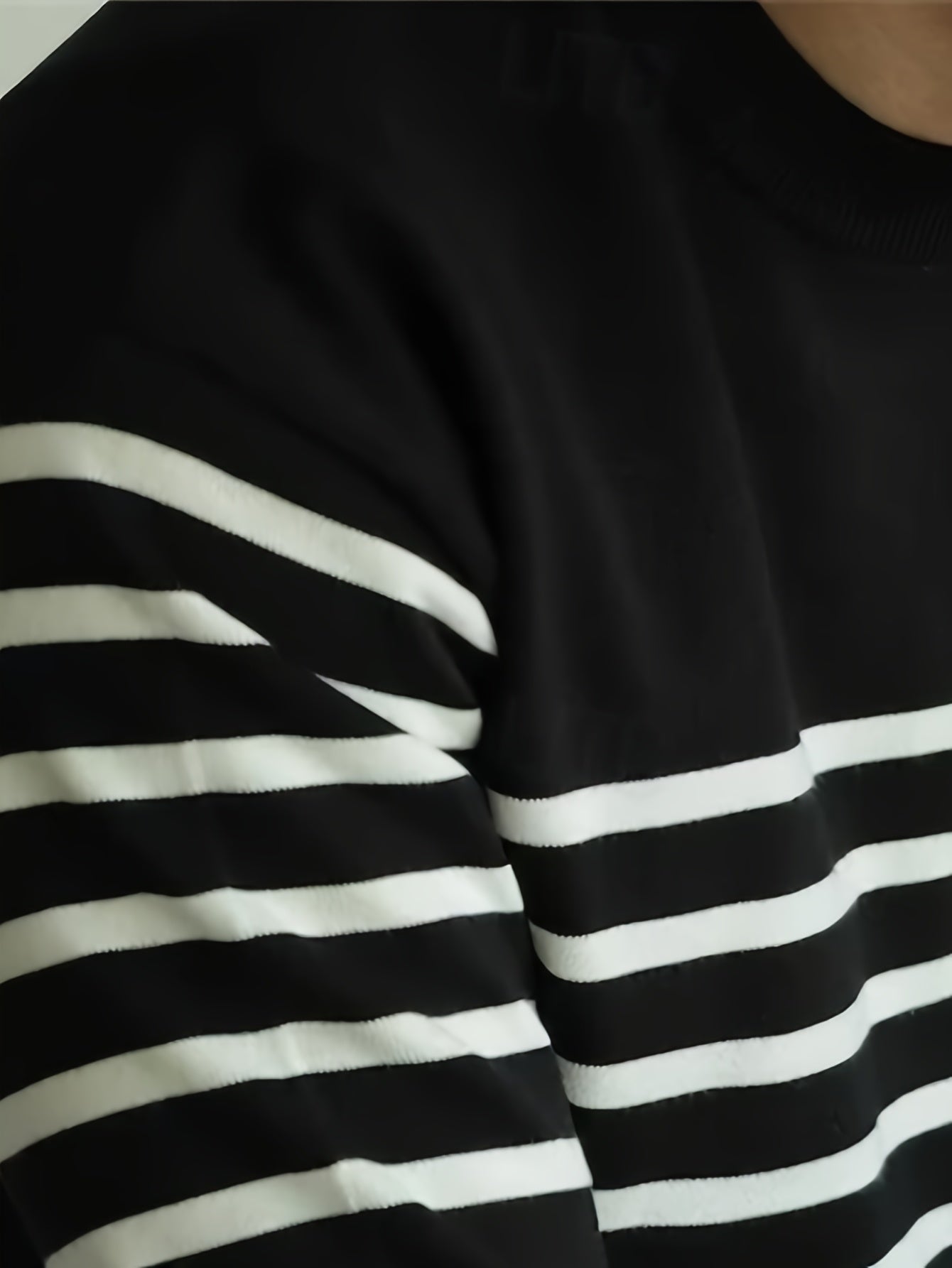 Pull en maille rayé pour homme – Col rond décontracté style streetwear