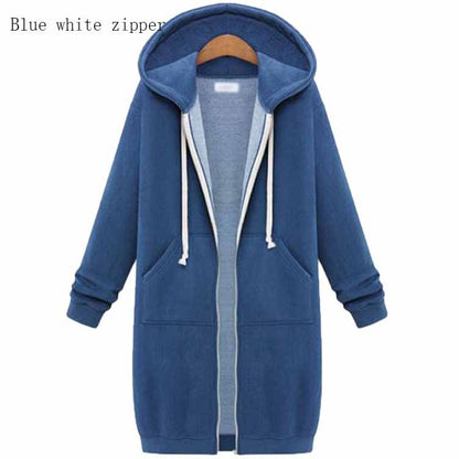 Loom & Soul Women’s Hooded Fleece Jacket – Long Zipper Coat with Soft Lining, Casual Warm Outerwear