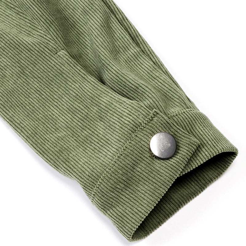 Chaqueta de pana abotonada para mujer – Ropa de abrigo informal ligera