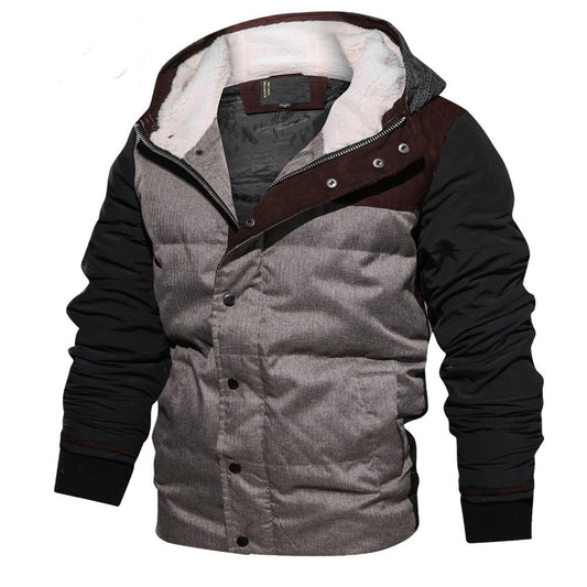 Loom & Soul Men’s 3D Winter Cardigan Jacket – Thick Zipper Coat