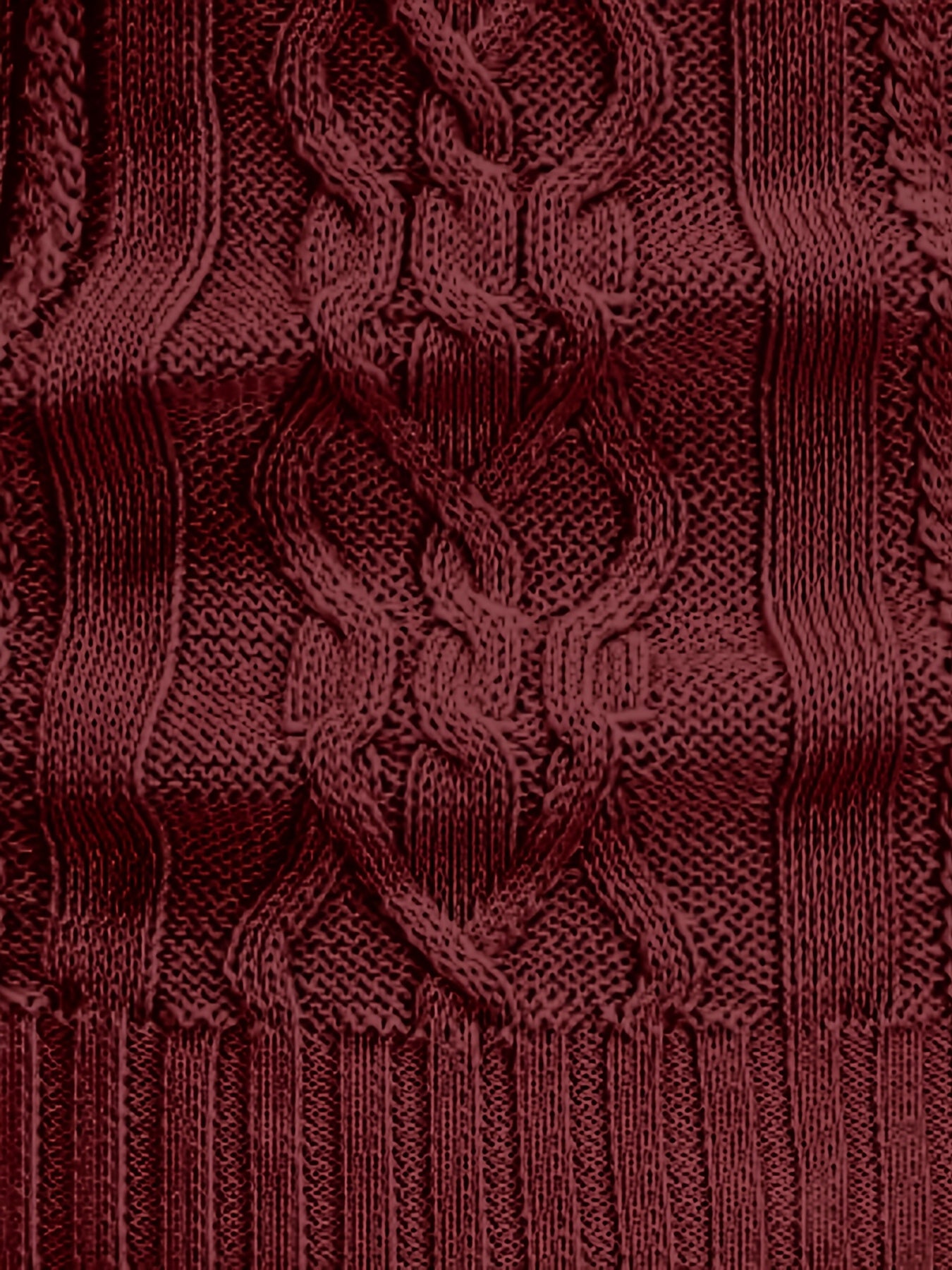 Suéter de cuello alto trenzado vintage para hombre – Jersey de punto clásico