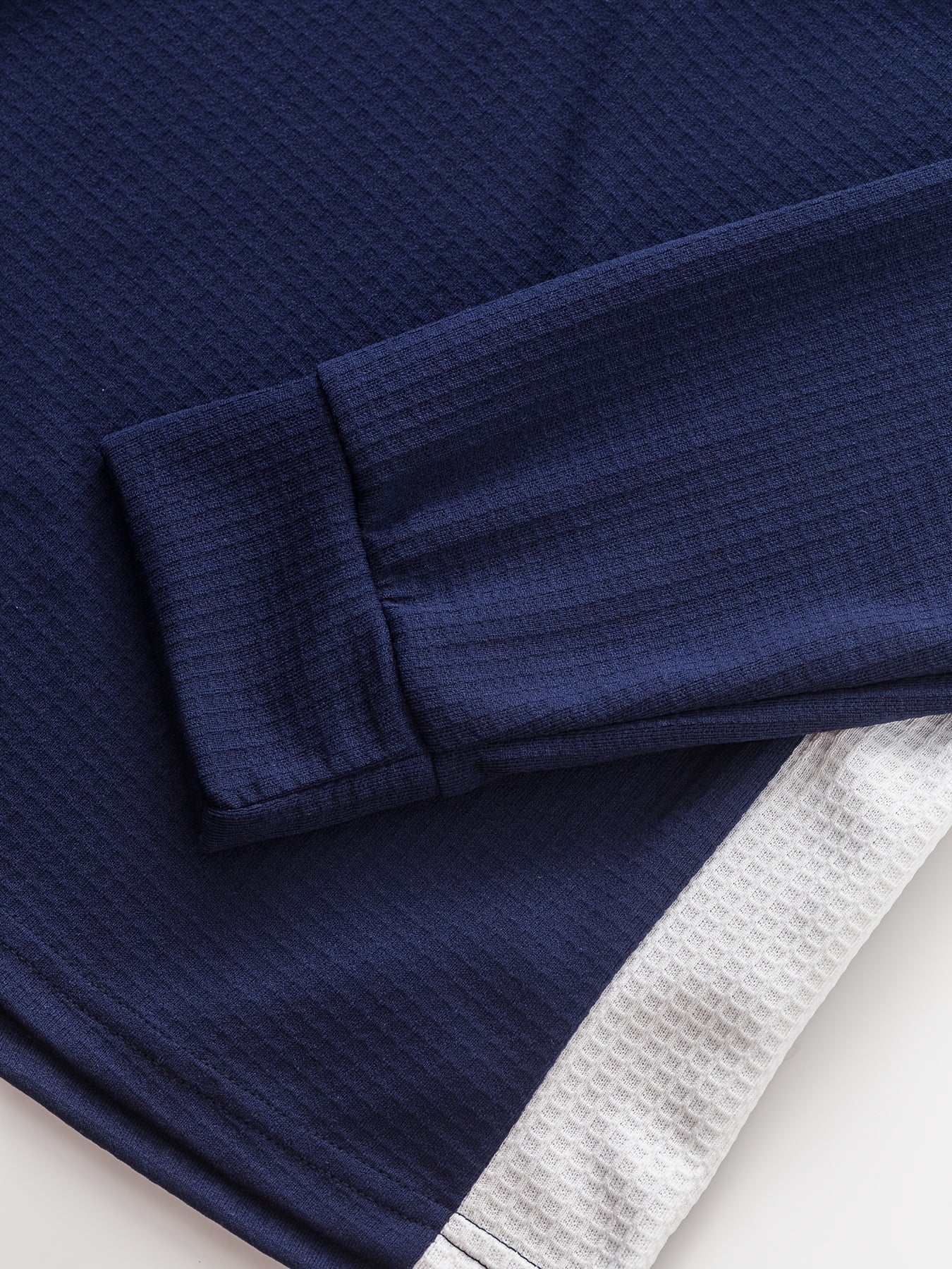 Men’s Waffle Henley Shirt – White & Black All-Season Button Top