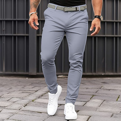 Pantalon Homme Coupe Slim Décontracté – Pantalon de Costume Extensible