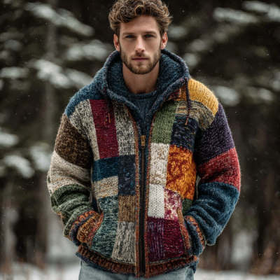 Sweat à capuche vintage pour homme – Coupe décontractée ample