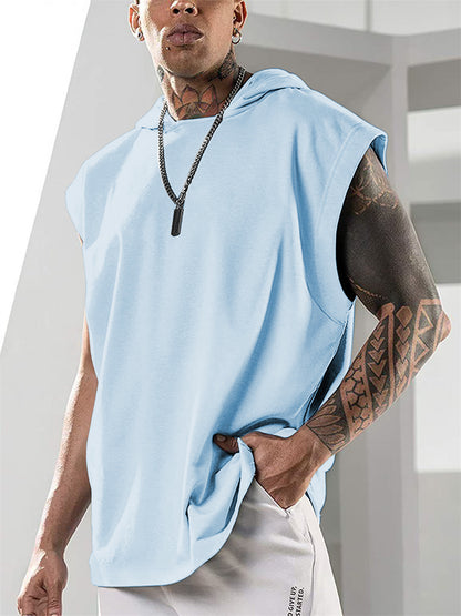 Men’s Sleeveless Hoodie Vest – Performance Gym & Summer Fit