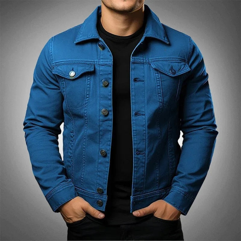 Chaqueta vaquera de trabajo para hombre – Abrigo informal de algodón grueso
