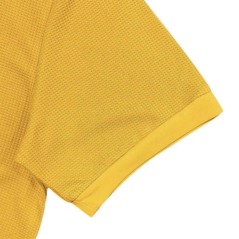 Loom & Soul™ Men’s Waffle Polo Shirt – Short Sleeve Slim Fit Summer Lapel Top
