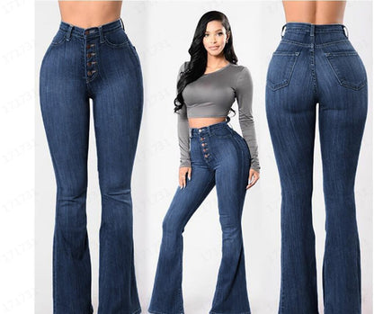 Snatched High Waist Wide Leg Jeans – Flowy Vintage Fit