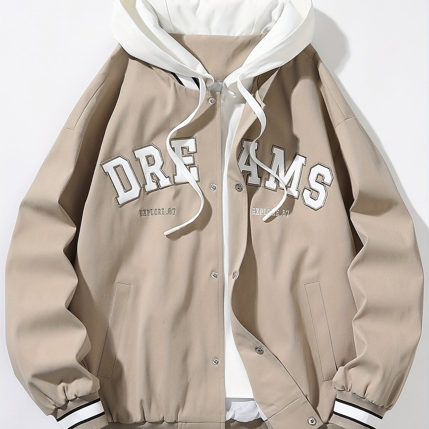 Loom & Soul Men’s  “DREAMS” Hooded Jacket – Loose Streetwear Coat