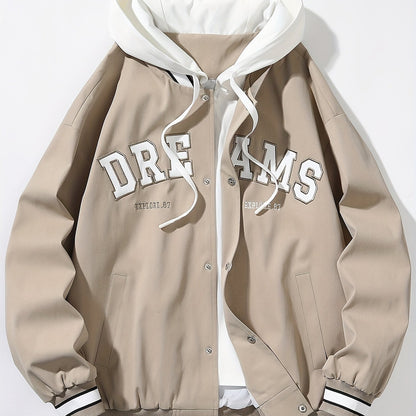 Loom & Soul Men’s  “DREAMS” Hooded Jacket – Loose Streetwear Coat