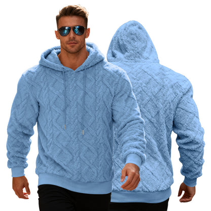 Sweat à capuche polaire pour homme – Coupe ample, pull d'hiver
