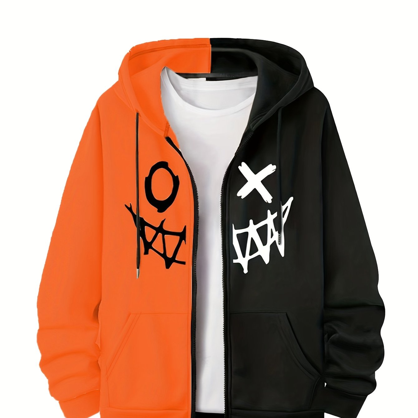 Loom & Soul Men’s Royal Blue Zip Hoodie – Two-Tone Warm Fall Jacket