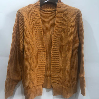 Women’s Faux Mohair Knit Cardigan – Warm Loose Winter Sweater Coat