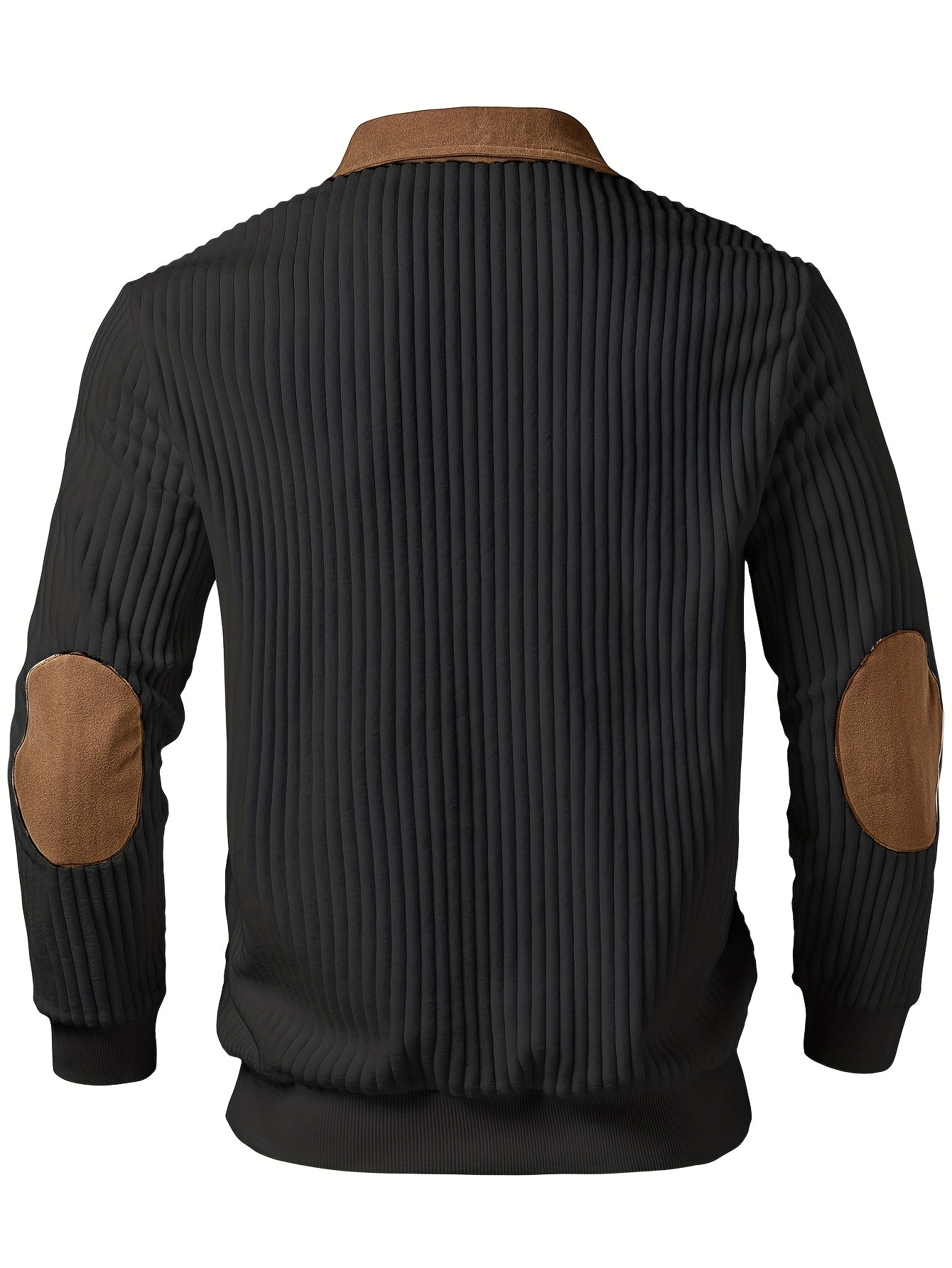 Men’s Full-Zip Winter Sweater – Thick Knit Stand Collar Pullover
