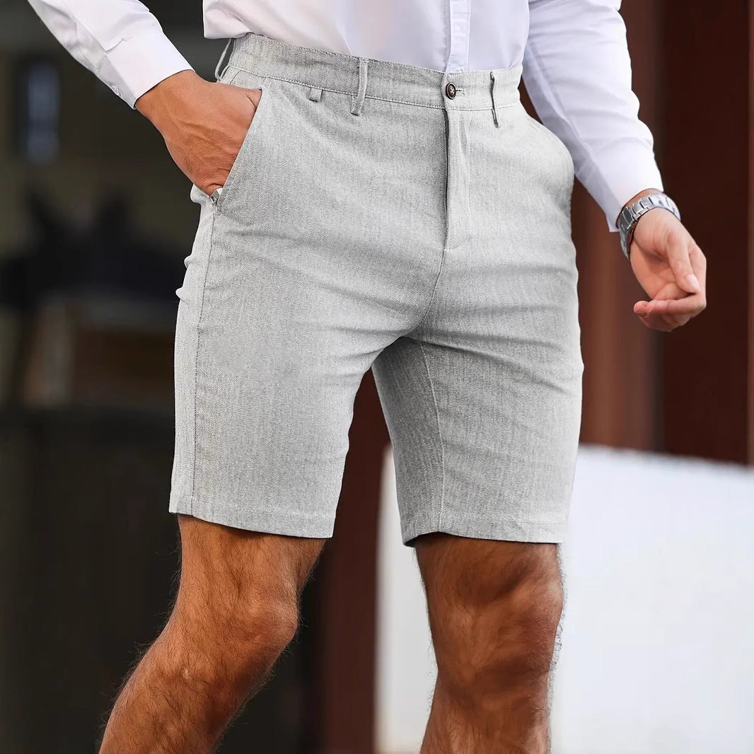 Men’s Cotton Straight Shorts – Clean Minimal Summer Fit