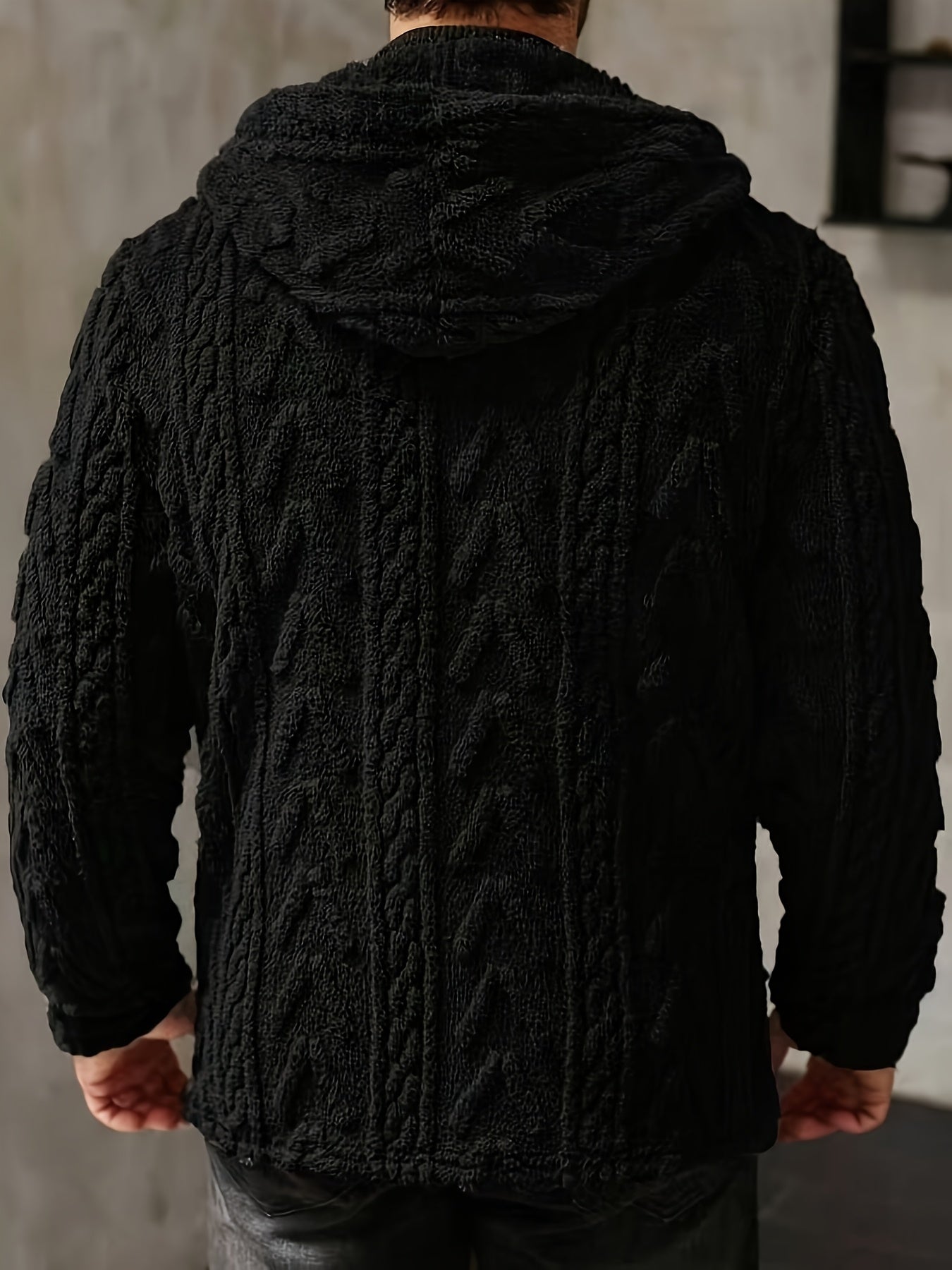 Veste à Capuche Polaire Douillette Homme – Cardigan Boutonné Hiver