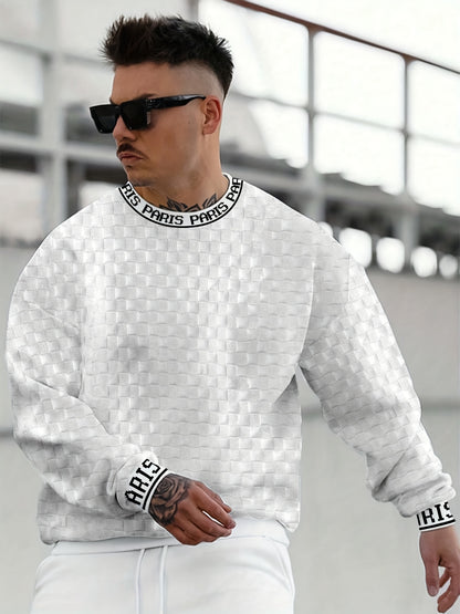 Sweat-shirt performant Jacquard Homme – Pull Décontracté et Sportif