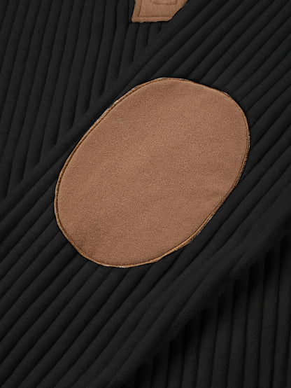 Men’s Full-Zip Winter Sweater – Thick Knit Stand Collar Pullover