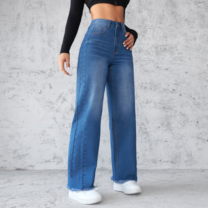 Loom & Soul™ High-Waist Wide-Leg Jeans – Women’s Straight Casual Denim Pants