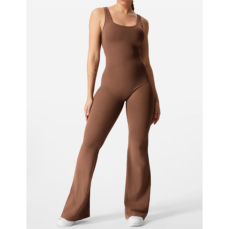 Mono de yoga sin espalda ajustado para mujer – Ropa deportiva moldeadora