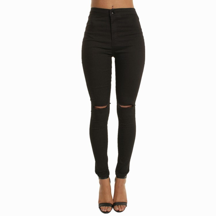 Loom & Soul Women’s High-Waist Stretch Skinny Ripped Jeans