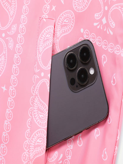 Men’s Paisley Bomber Jacket – Vintage Stand Collar Casual Outerwear