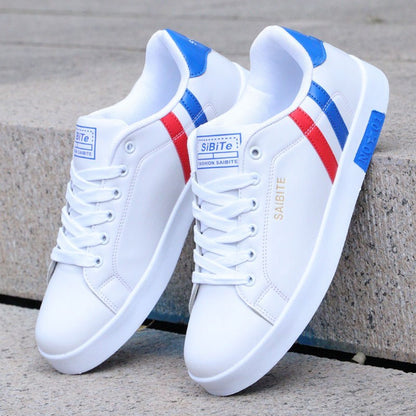 Loom & Soul Men’s Spring Casual Sneakers – Waterproof Lace-Up Flats for Everyday Style and Comfort