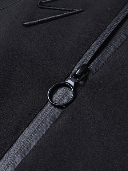 Men’s Letter Embroidered Bomber Jacket – Sporty Casual Streetwear