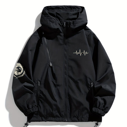 Loom & Soul Men’s Windproof Hooded Jacket – Lightweight Outdoor Essential