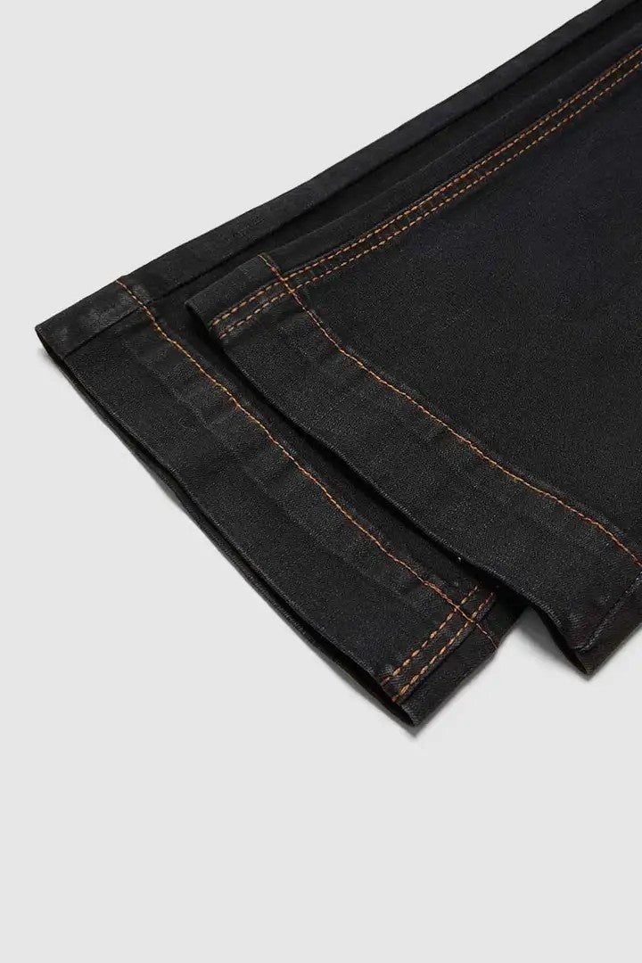 Vaqueros acampanados de tiro alto para mujer – Denim de doble botón con control de abdomen