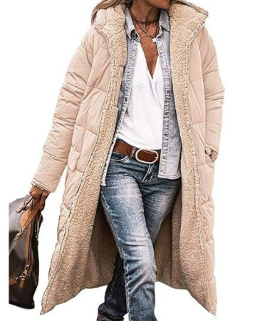 Loom & Soul™ Street Chic Long Coat — Women’s Mid-Length Cotton Blend Jacket with Pockets | Stylish, Comfortable, and Confident