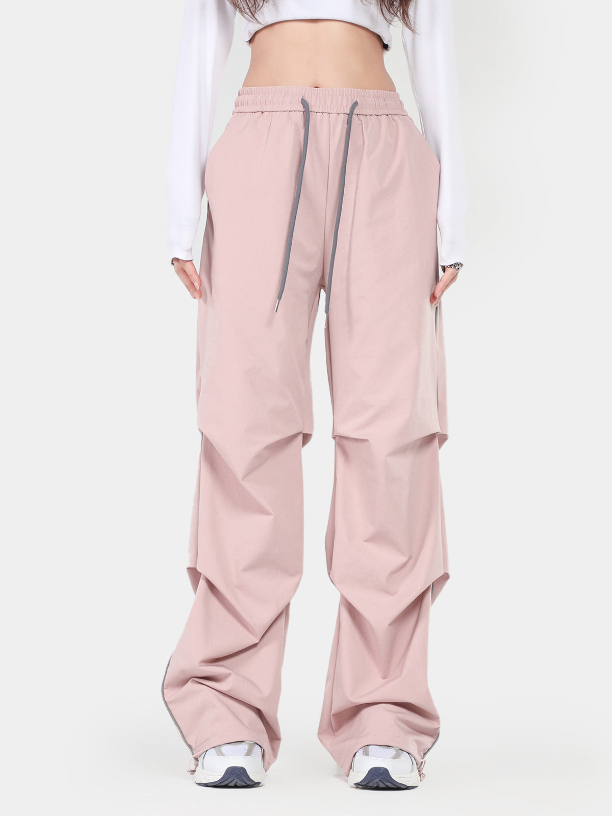 Loom & Soul™ Women’s Mop Pants – Loose Pleated Paratrooper Cotton Trousers