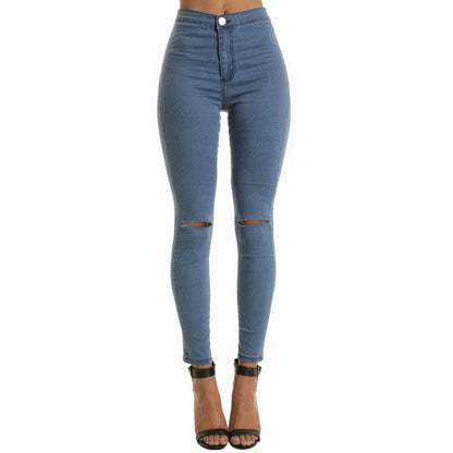 Loom & Soul Women’s High-Waist Stretch Skinny Ripped Jeans