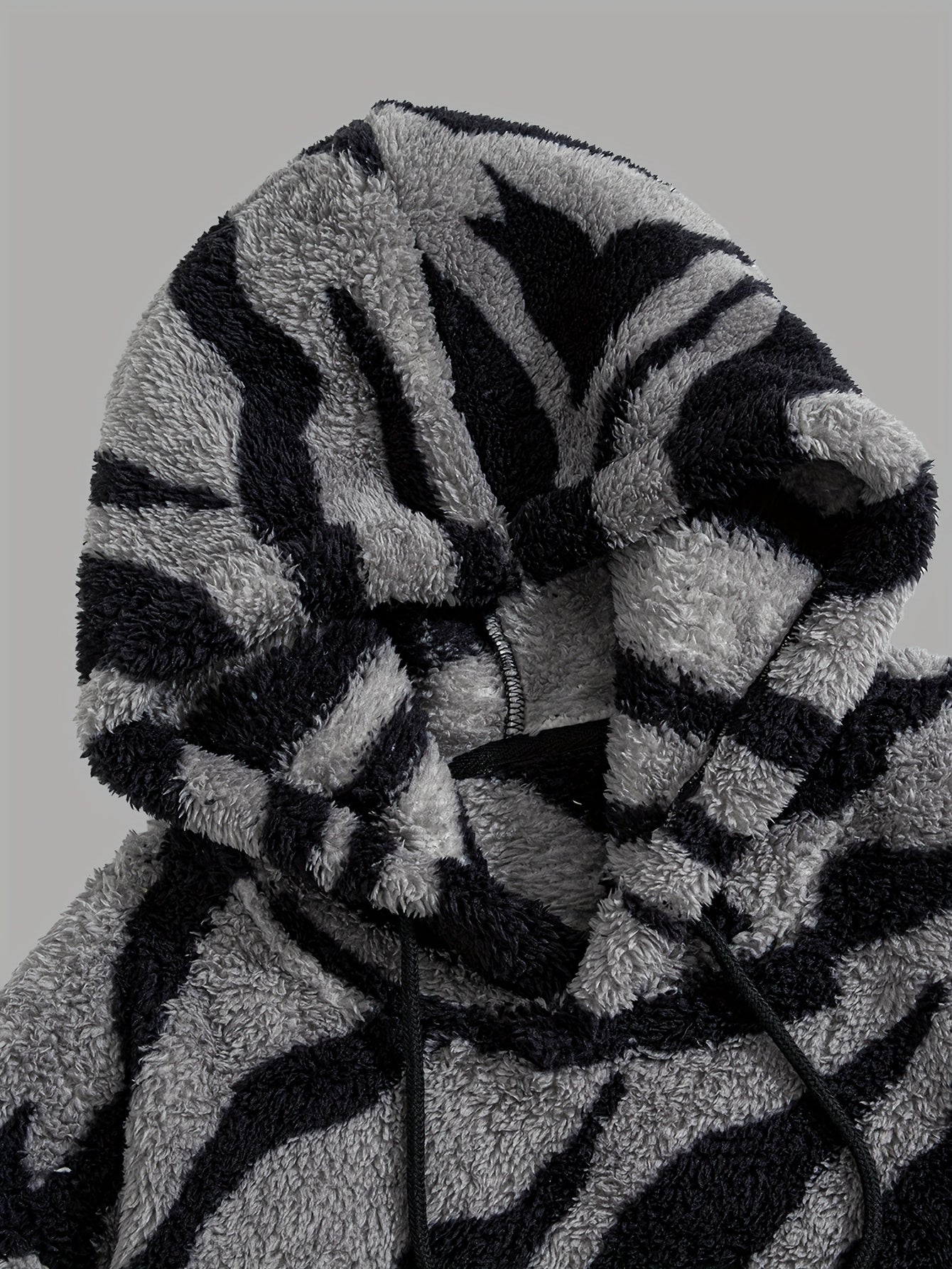 Sudadera con capucha y estampado de leopardo para hombre – Sudadera de felpa para un estilo urbano impactante