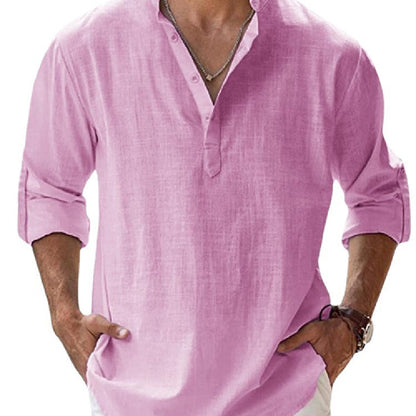 T-shirt Sport Homme Col Montant – Coupe Ample Coton Respirant