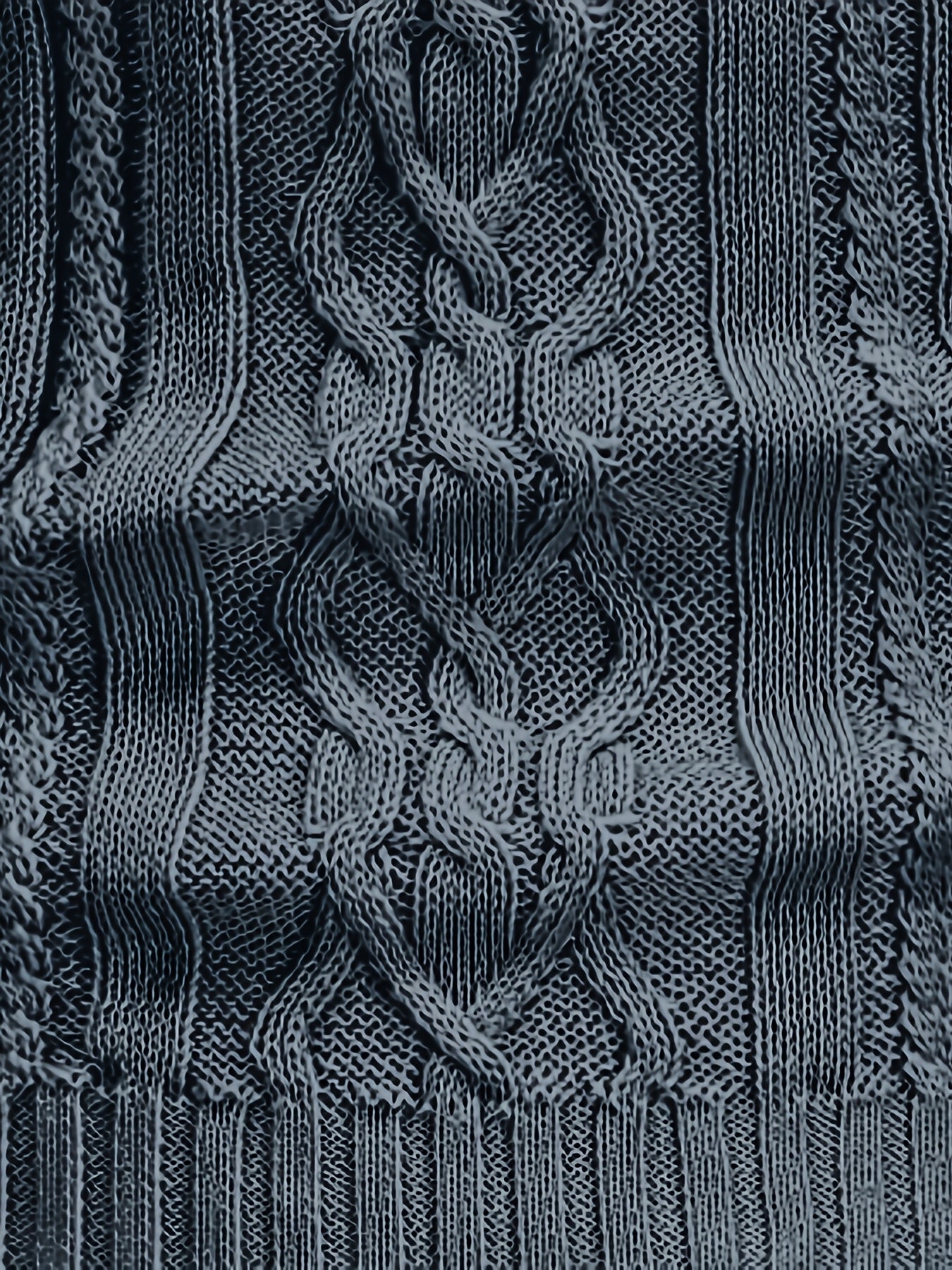 Suéter de cuello alto trenzado vintage para hombre – Jersey de punto clásico