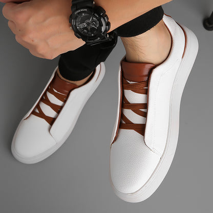 Men’s Waterproof Suede Sneakers – Premium Lace-Up Casual Shoes