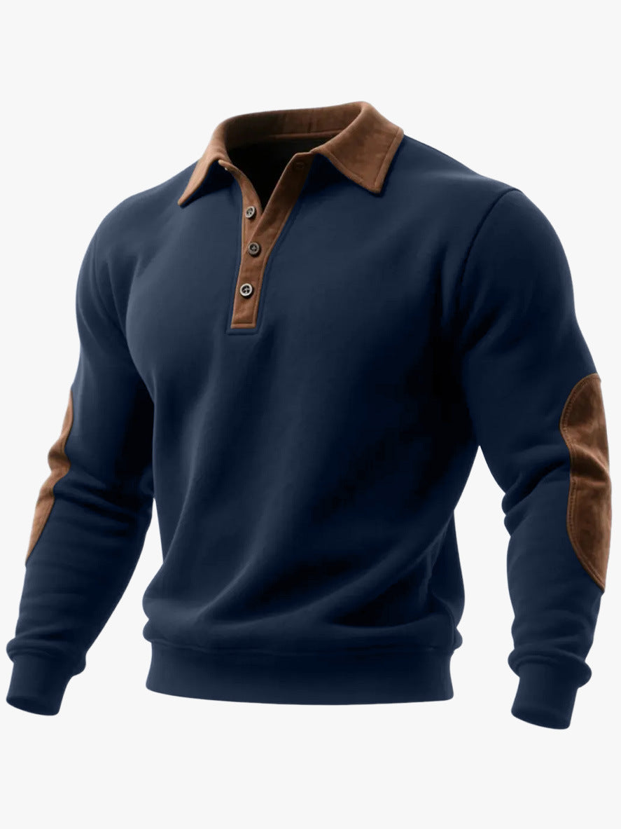 Sudadera con media cremallera y estampado 3D estilo étnico para hombre – Casual, holgada, de manga larga