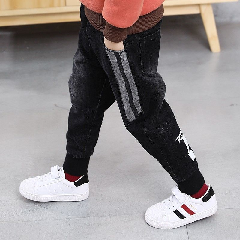 Loom & Soul Boys’ Denim Trousers – Letter Print Kids’ Jeans with Comfortable Fit and Durable FabricLoom & Soul Boys’ Denim Trousers – Letter Print Kids’ Jeans with Comfortable Fit and Durable Fabric