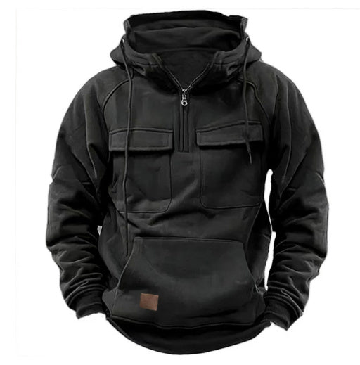 Loom & Soul™ Men’s Zip-Up Hoodie – Thick Fleece Sweatshirt with Drawstring Hood & Pockets