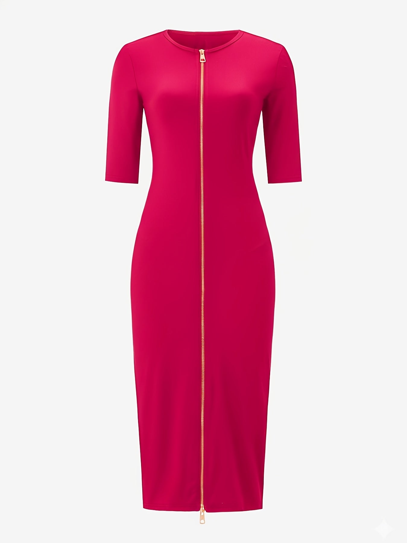 Boat Neck Bodycon Midi Dress – Elegant Slim Fit Short Sleeve Dress