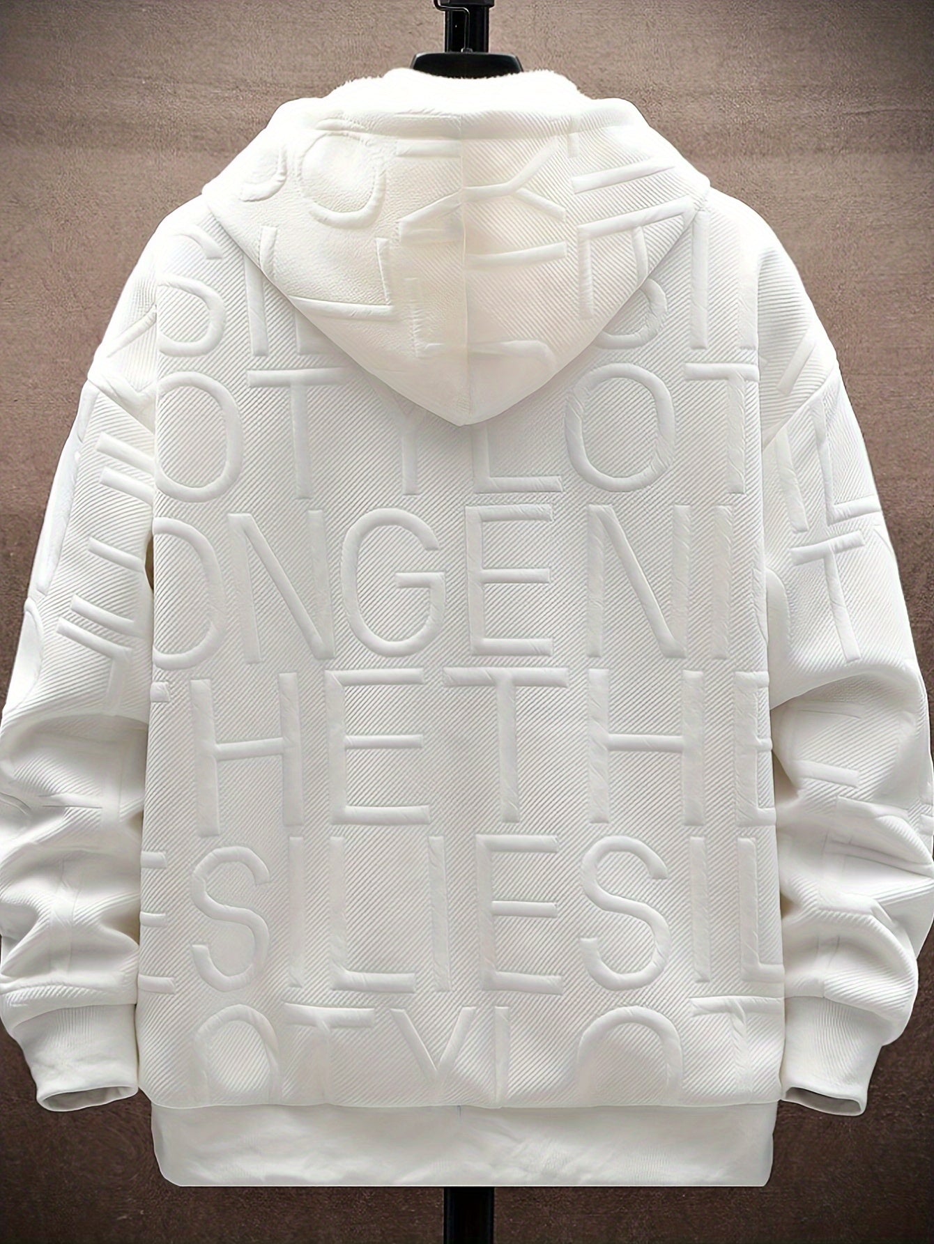 Loom & Soul Men’s Letter Hoodie – Plush Zip-Up Sweatshirt Holiday Edition