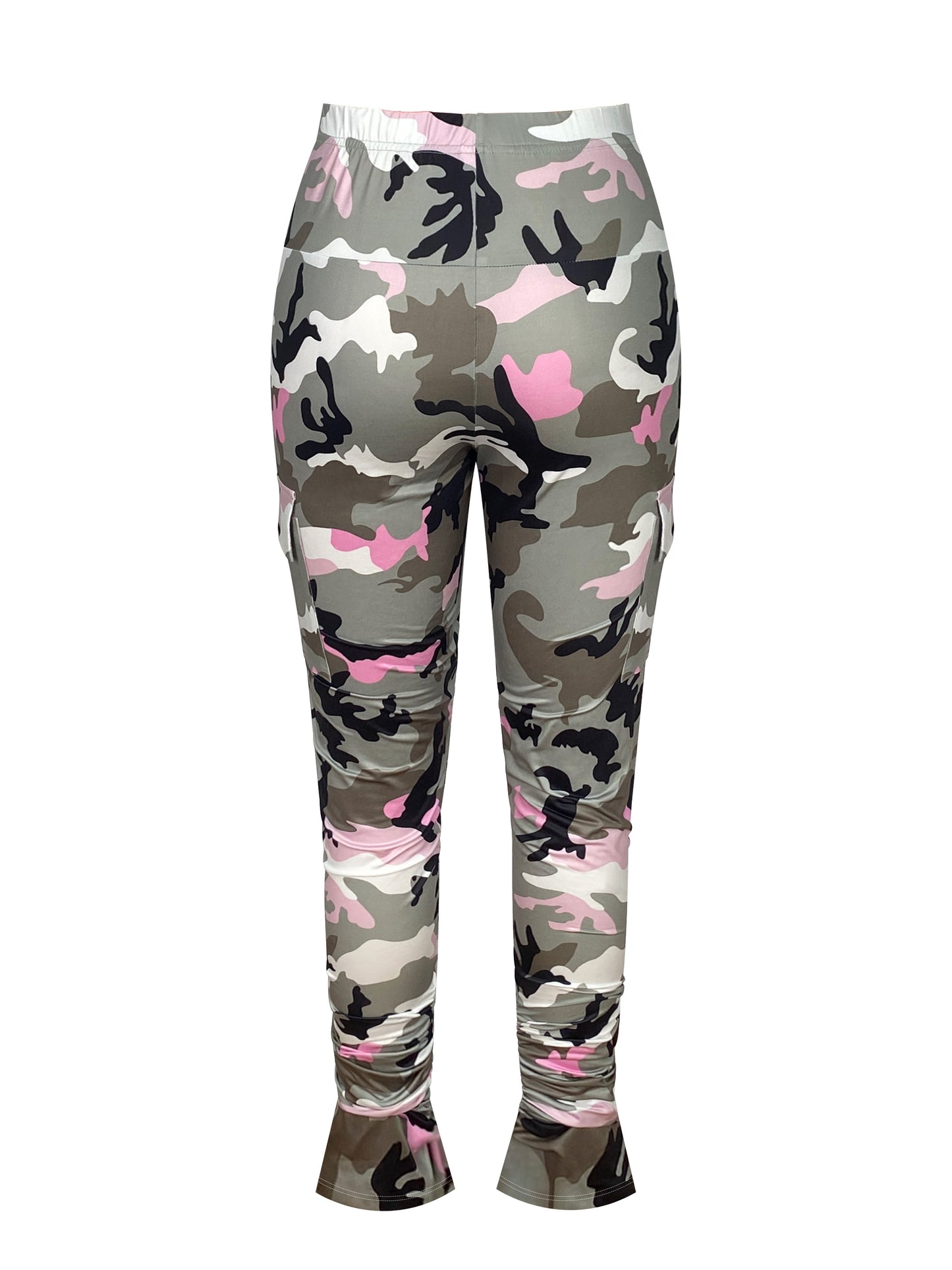 Women’s High-Waist Camo Leggings – Stretch Fit with Side Pockets