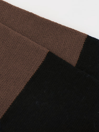 Women’s Off-Shoulder Color Block Sweater – Chic Fall Knit Pullover