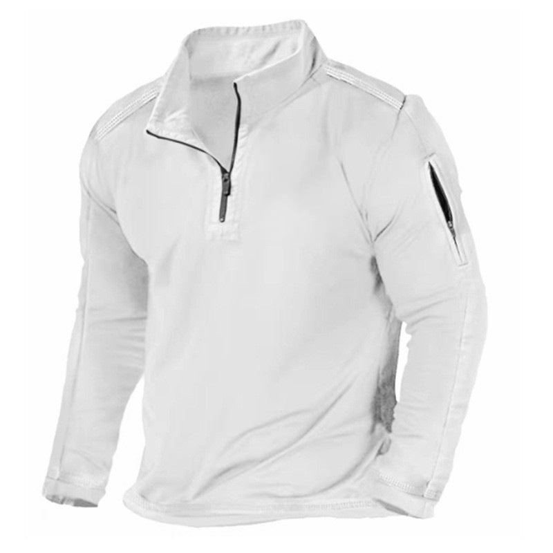 Suéter de manga larga para hombre – Jersey con bolsillo de cremallera
