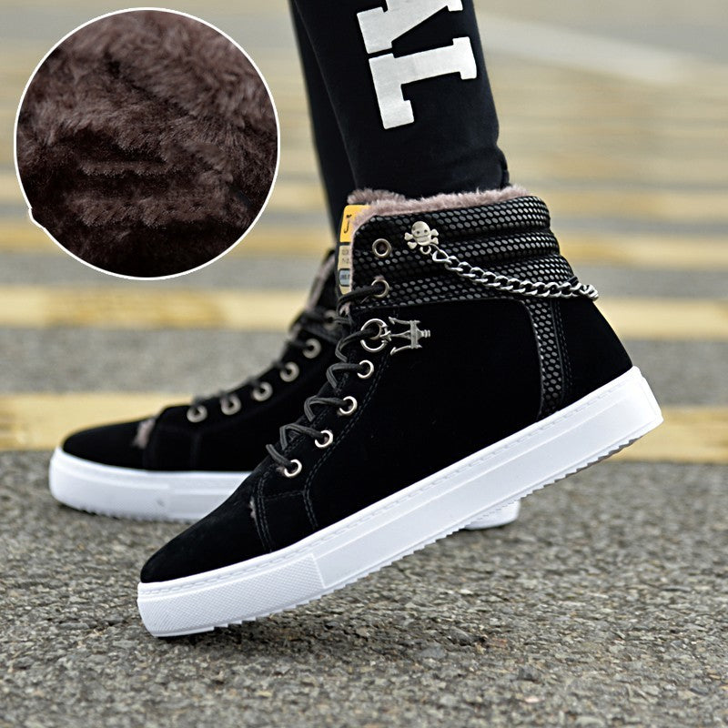 Loom & Soul™ Men’s Fleece-Lined Suede High-Top Sneakers – Warm Casual Fashion Shoes