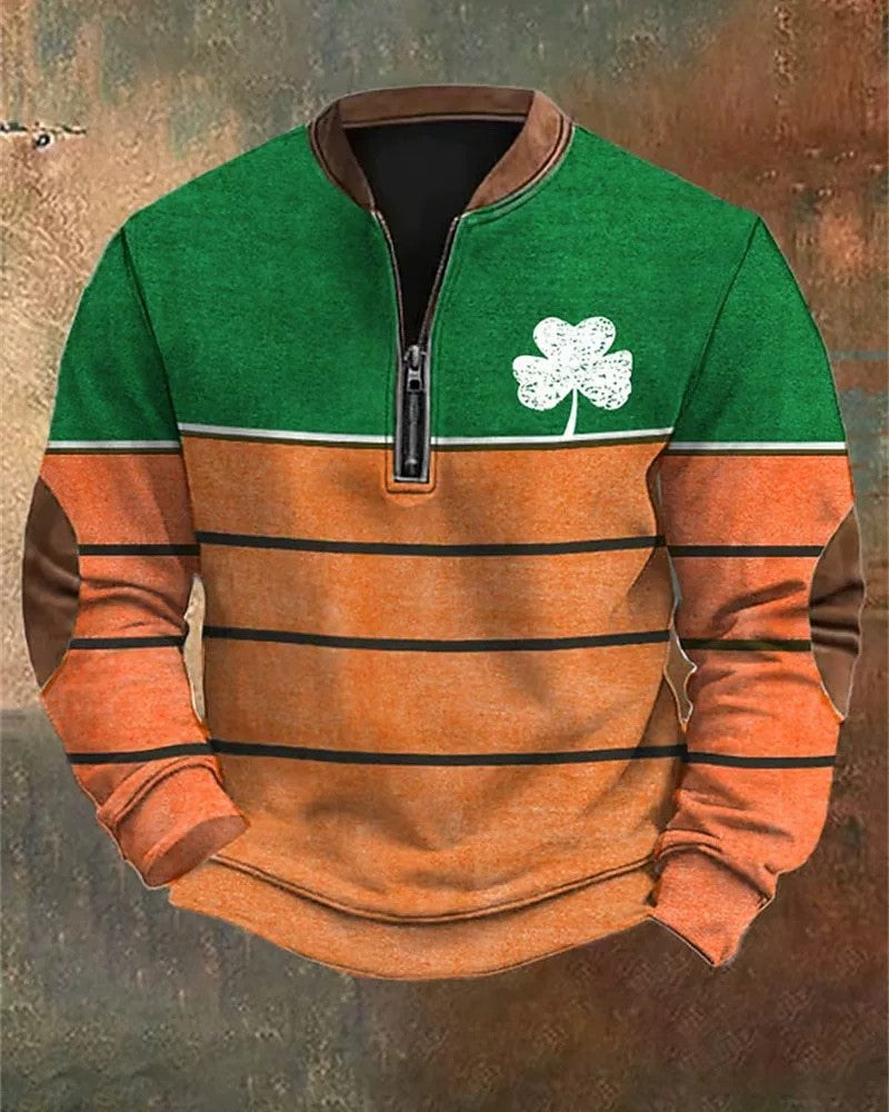 Men’s 3D Digital Print Zip-Up Sweatshirt – Spring & Autumn Style