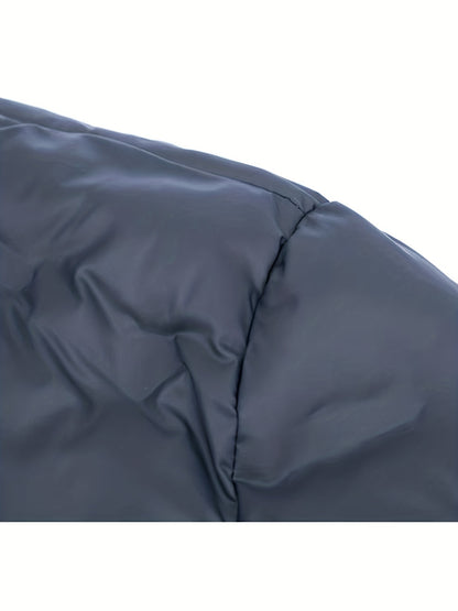 Men’s Windproof Hooded Jacket – Full-Zip Outdoor Winter Coat