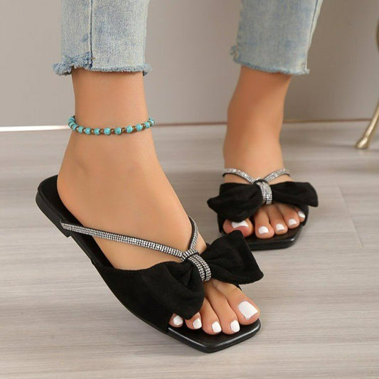 Women’s Bow-Knot Slides – Casual Outdoor Comfort Slippers